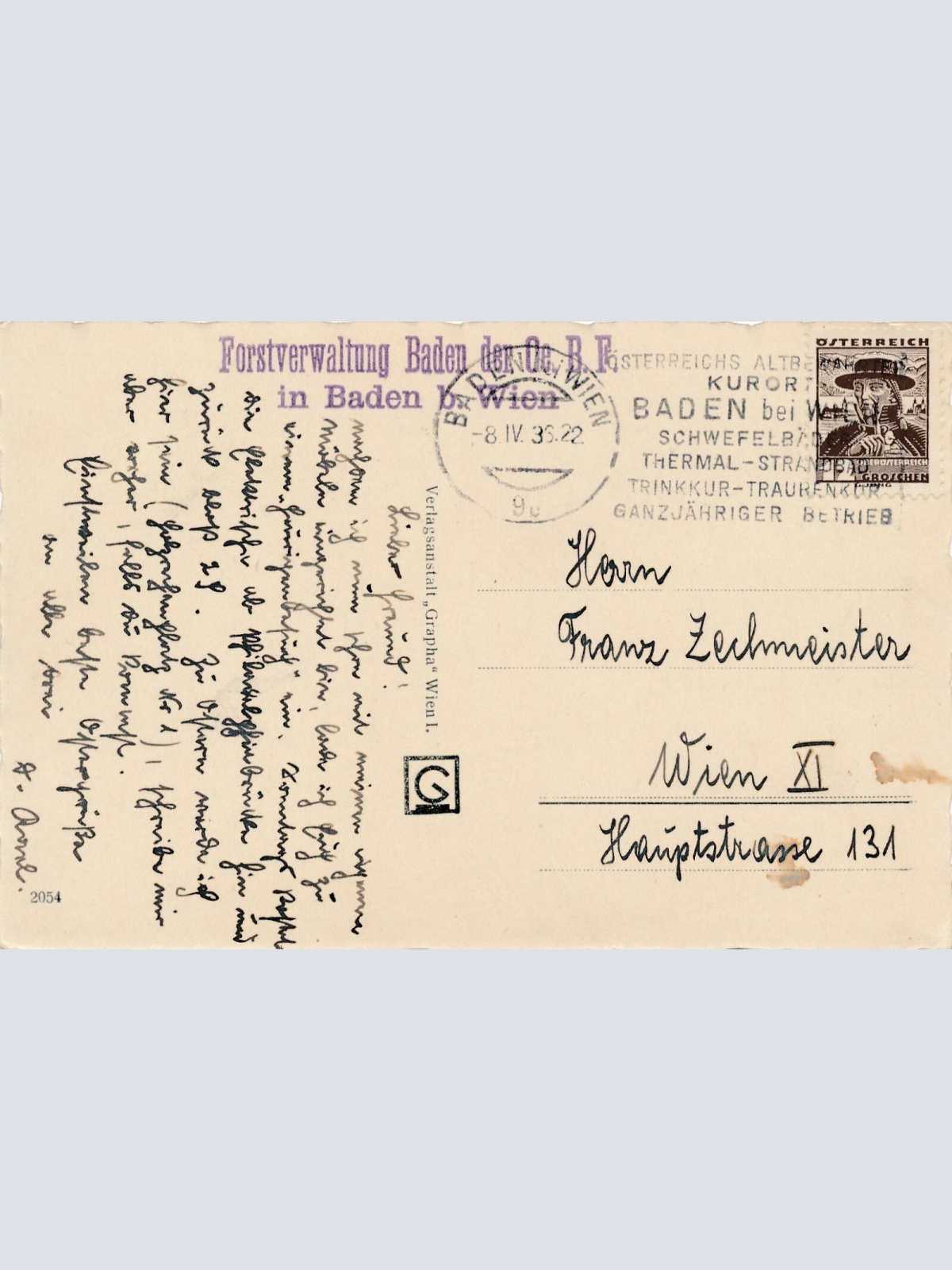 AK aus Baden Esplanade Niederösterreich Ansichtskarte (8378)