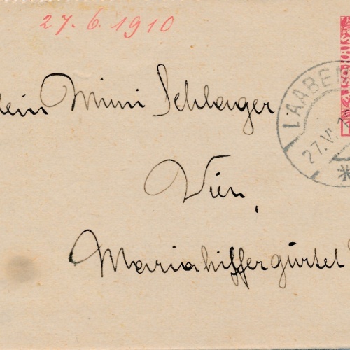 10 Heller Ganzsachen - Karten Brief 1910 aus Laaben (8947)