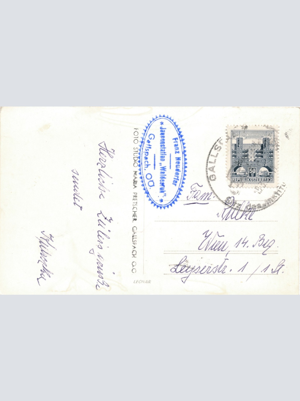 AK aus Gallspach mit Jausenstation Waldesruh Oberösterreich Ansichtskarte (8876)