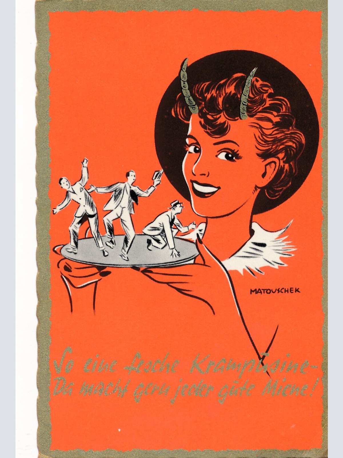 Motiv - Karte Fesche Krampusine (7218)