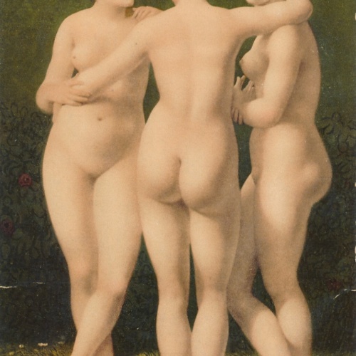AK Erotik Akt - Nackt Busen Drei Nackte Frauen (6902)