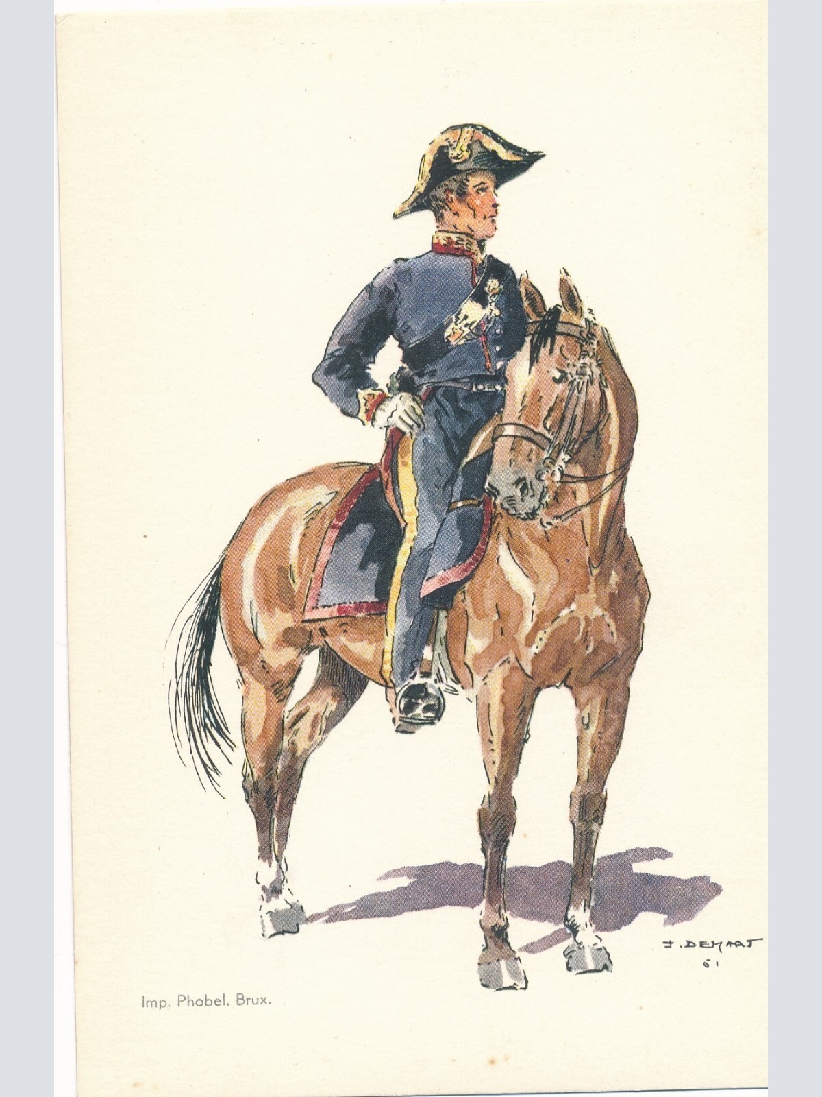 AK Uniform Belgien 1847 Medecin Grande Tenue Ansichtskarte (8748)