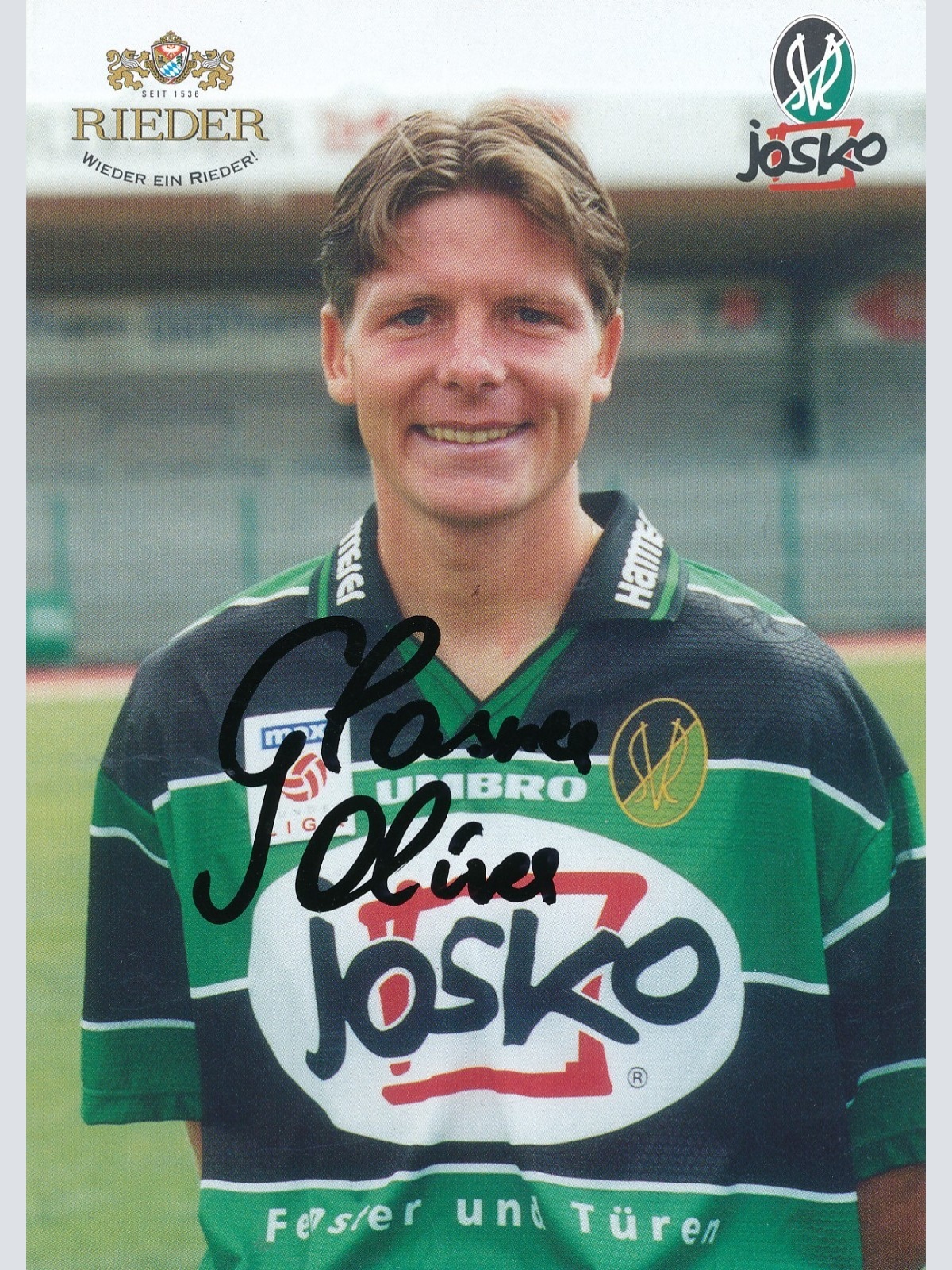 Autogrammkarte von Oliver Glasner Original Unterschrift Ansichtskarte (16199)