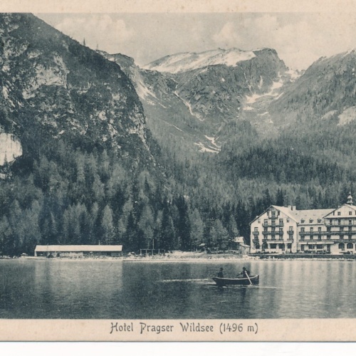 AK vom Hotel Pragser Wildsee Italien Ansichtskarte (8833)