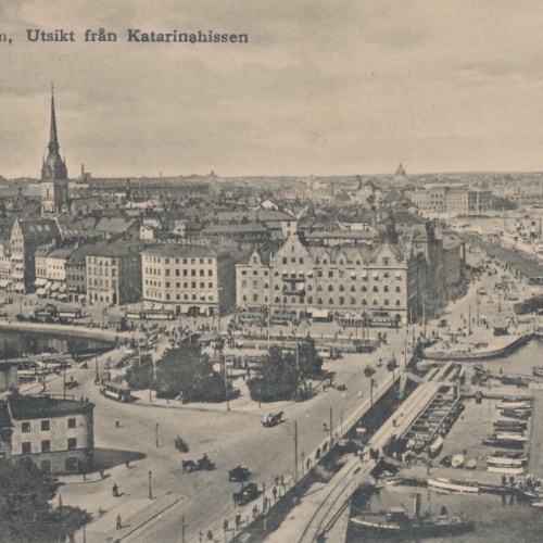 AK aus Stockholm Utsikt fran Katarinahissen Schweden (7379)