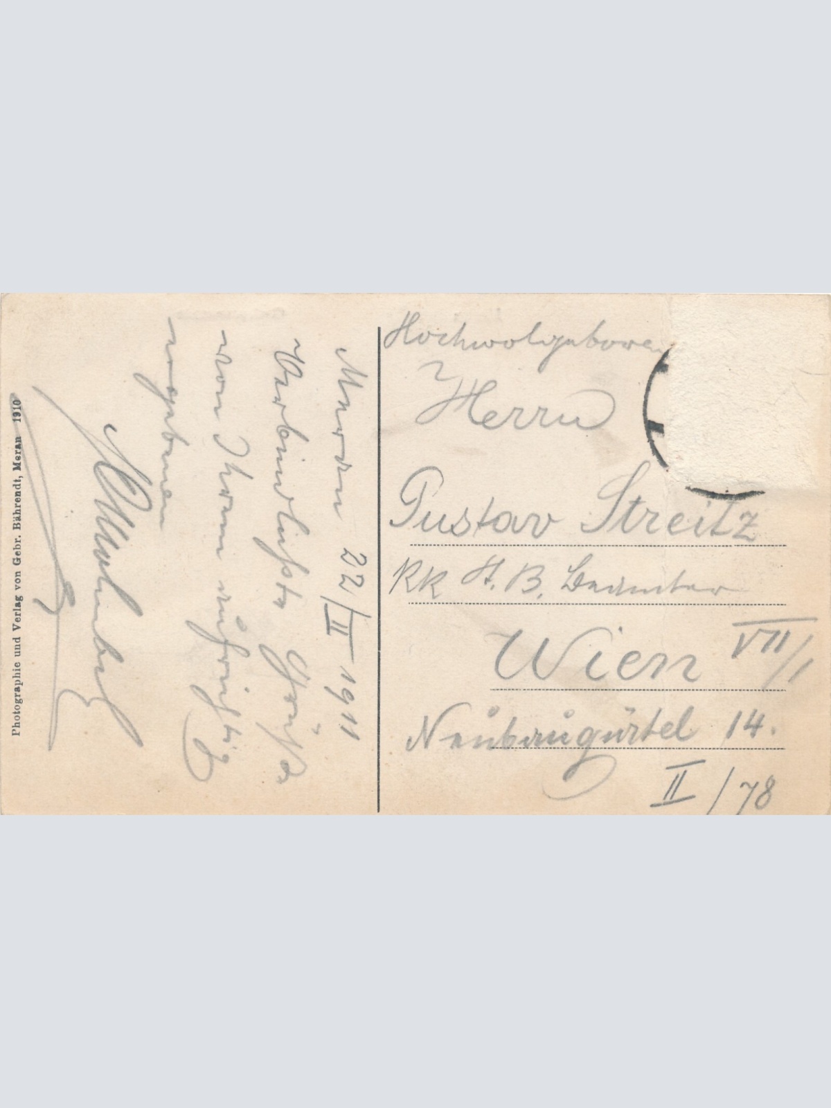 AK aus Meran Italien Ansichtskarte (8835)