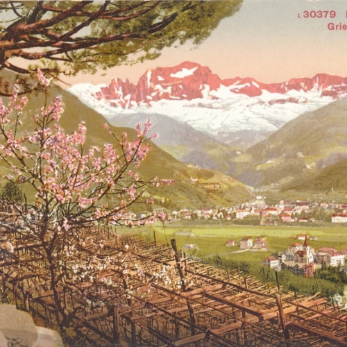 AK aus Bozen Gries mit Rosengarten Italien Ansichtskarte (8836)