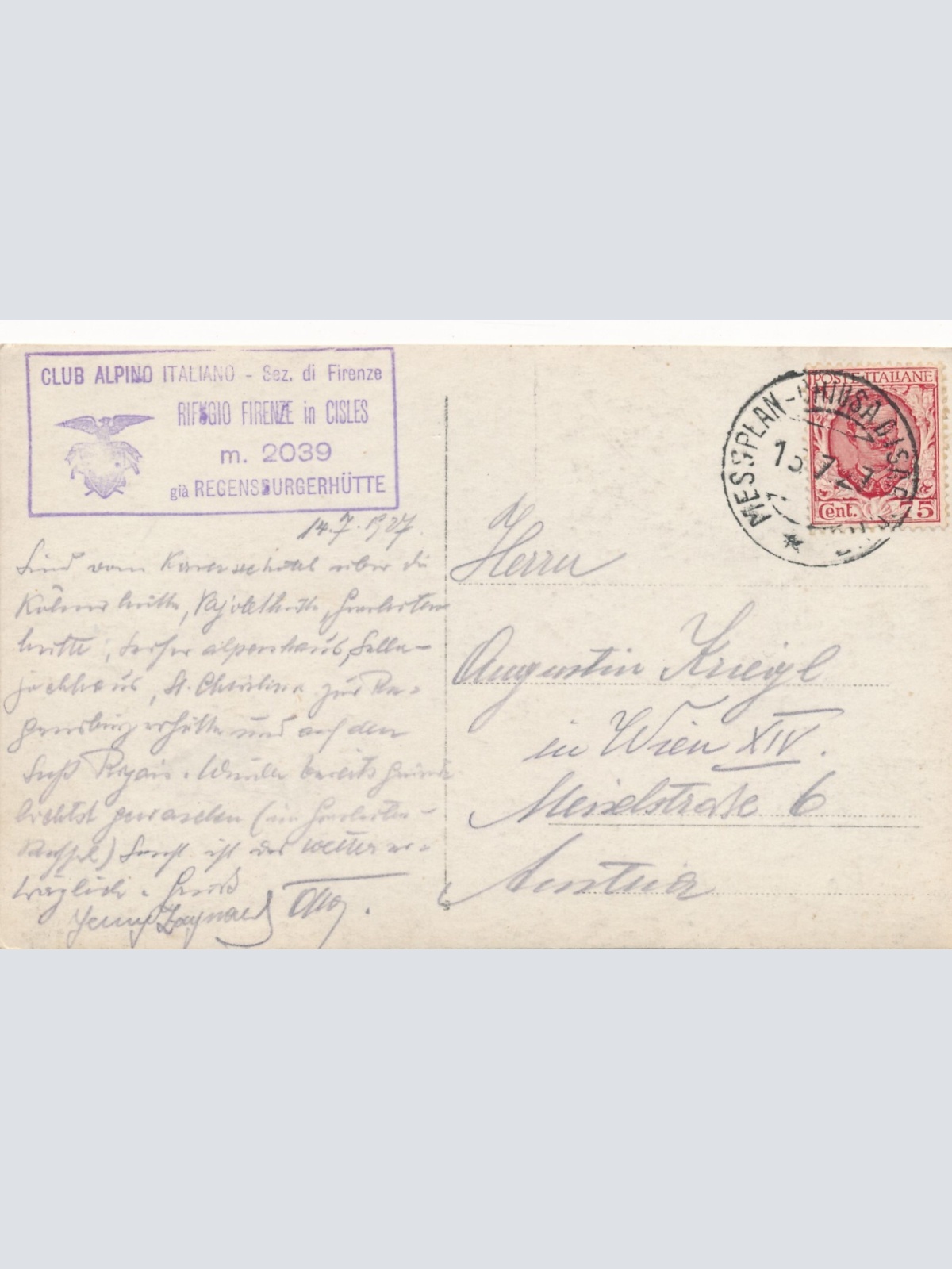 AK aus Firenze Cisles Italien Ansichtskarte (8837)