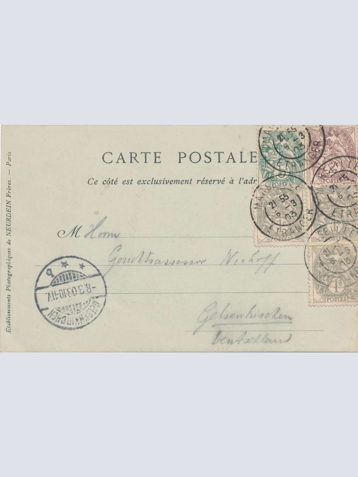 AK aus Marseille mit Segelboot Italien Ansichtskarte (8770)