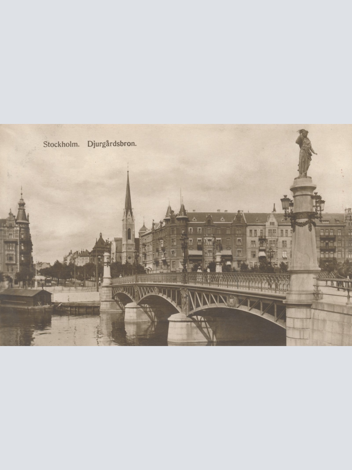 AK aus Stockholm Djurgardsbron Schweden (7374)