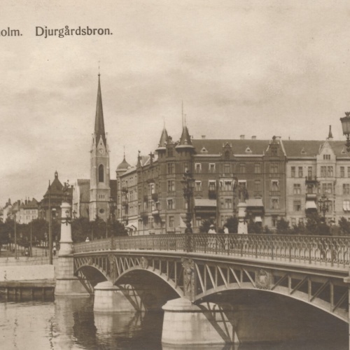 AK aus Stockholm Djurgardsbron Schweden (7374)