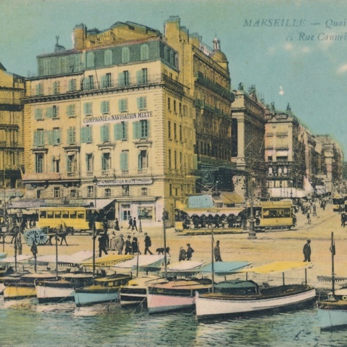 AK aus Marseille Rue Cannebiere Italien Ansichtskarte (8774)