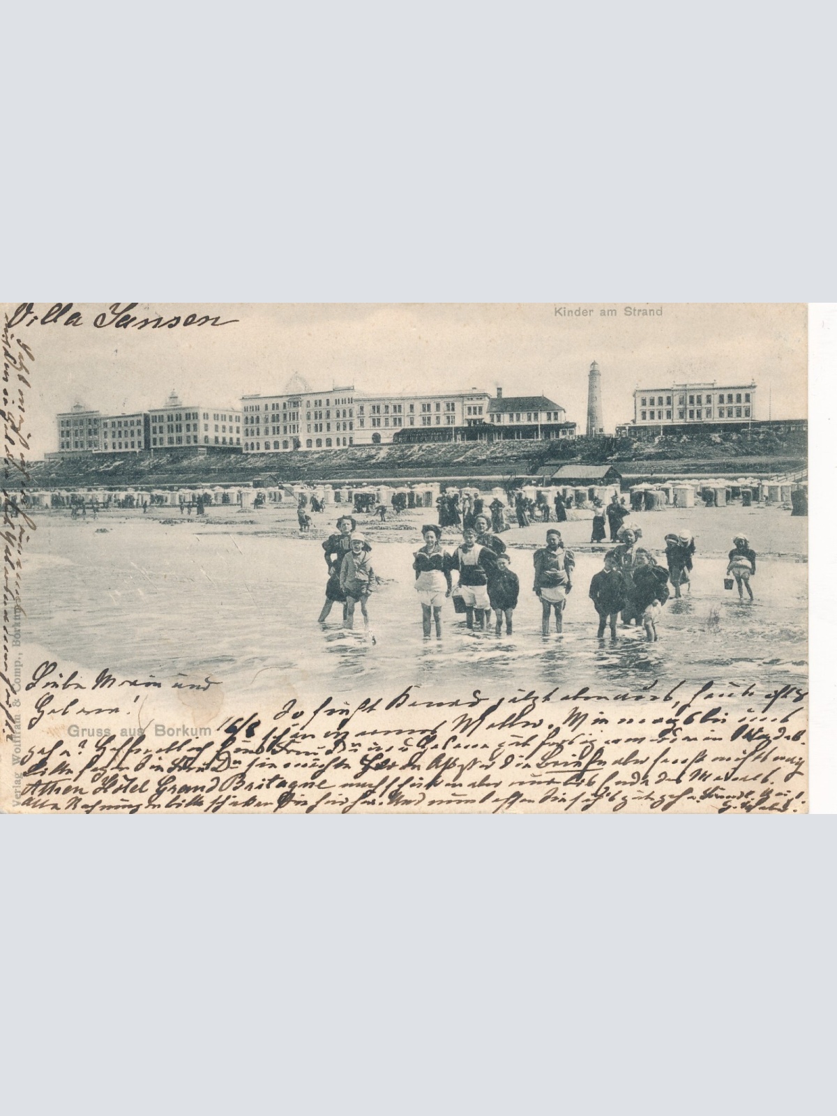 AK aus Borkum Kinder am Strand Nieder - Sachsen (9141)