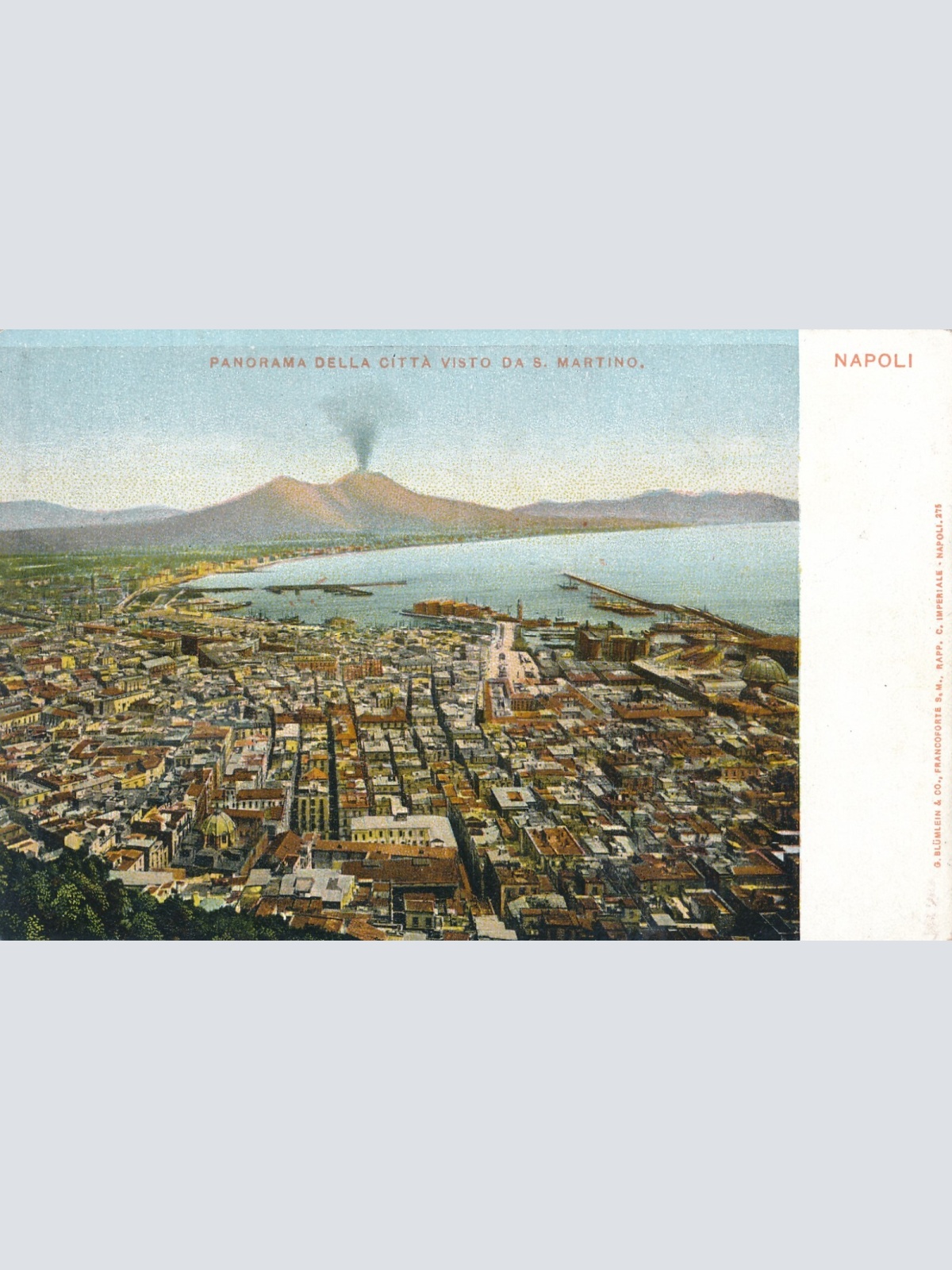 AK aus Napoli Panorama della visito das Martino Italien Ansichtskarte (9157)