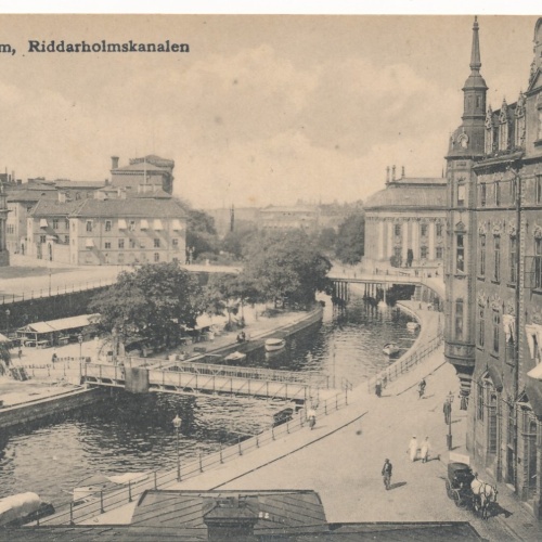 AK aus Stockholm Riddarholmskanalen Schweden (7390)