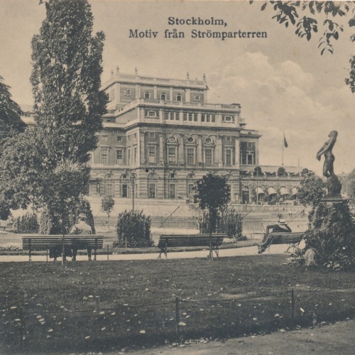 AK aus Stockholm fran Strömparterren Schweden (7384)