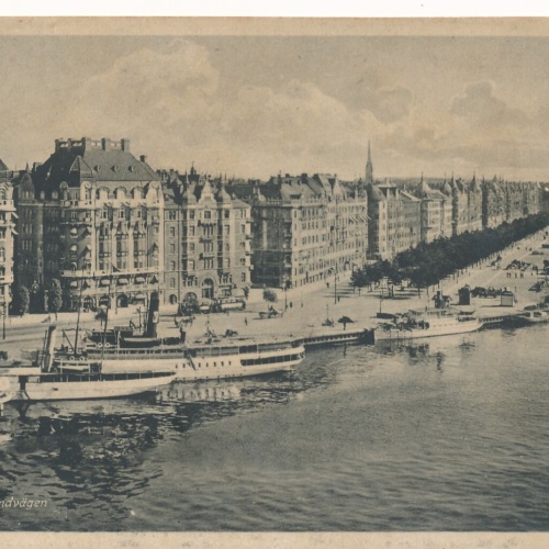 AK aus Stockholm Strandvägen Schweden (7355)