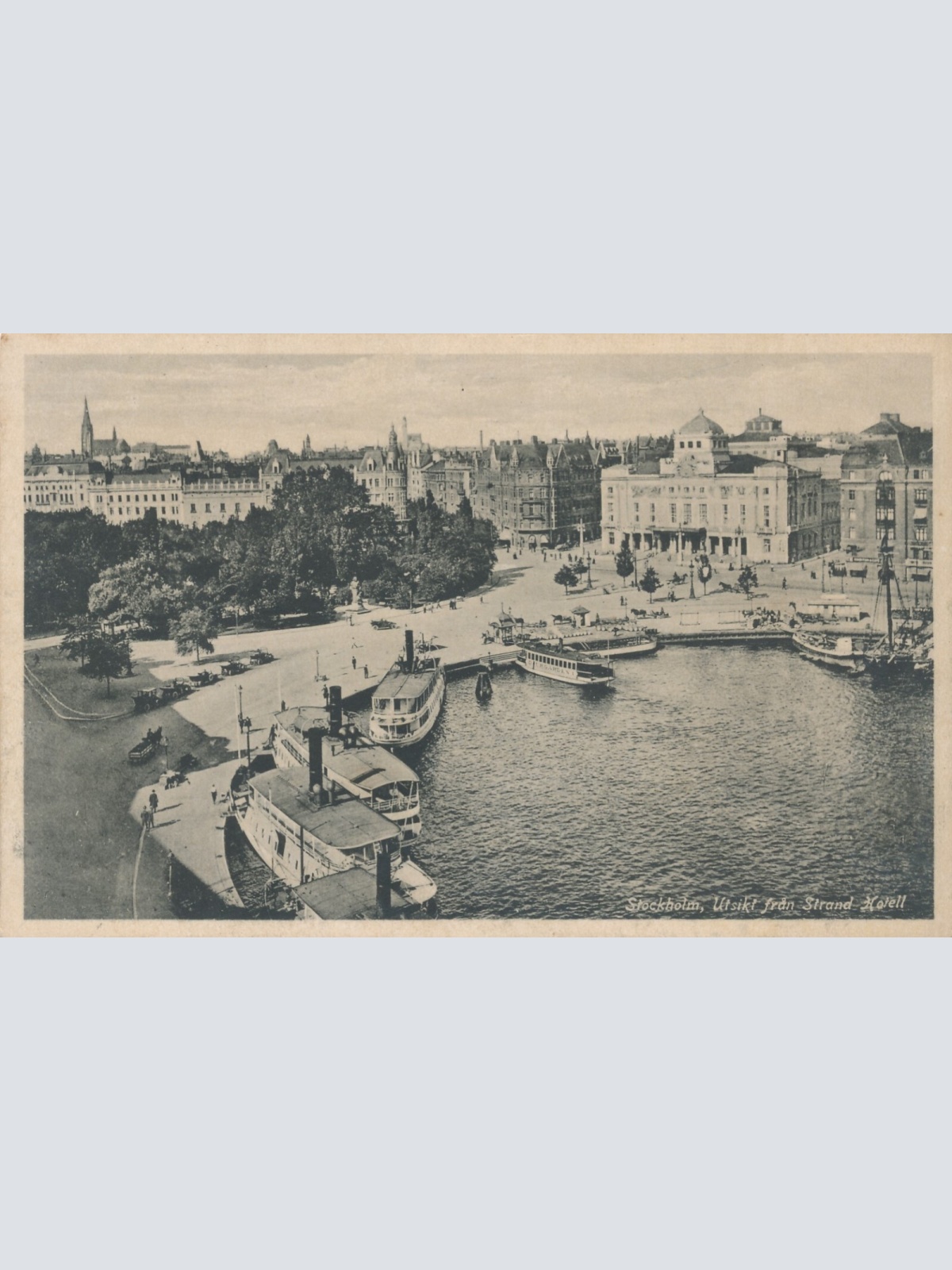 AK aus Stockholm Utsikt fran strand Hotell Schweden (7356)