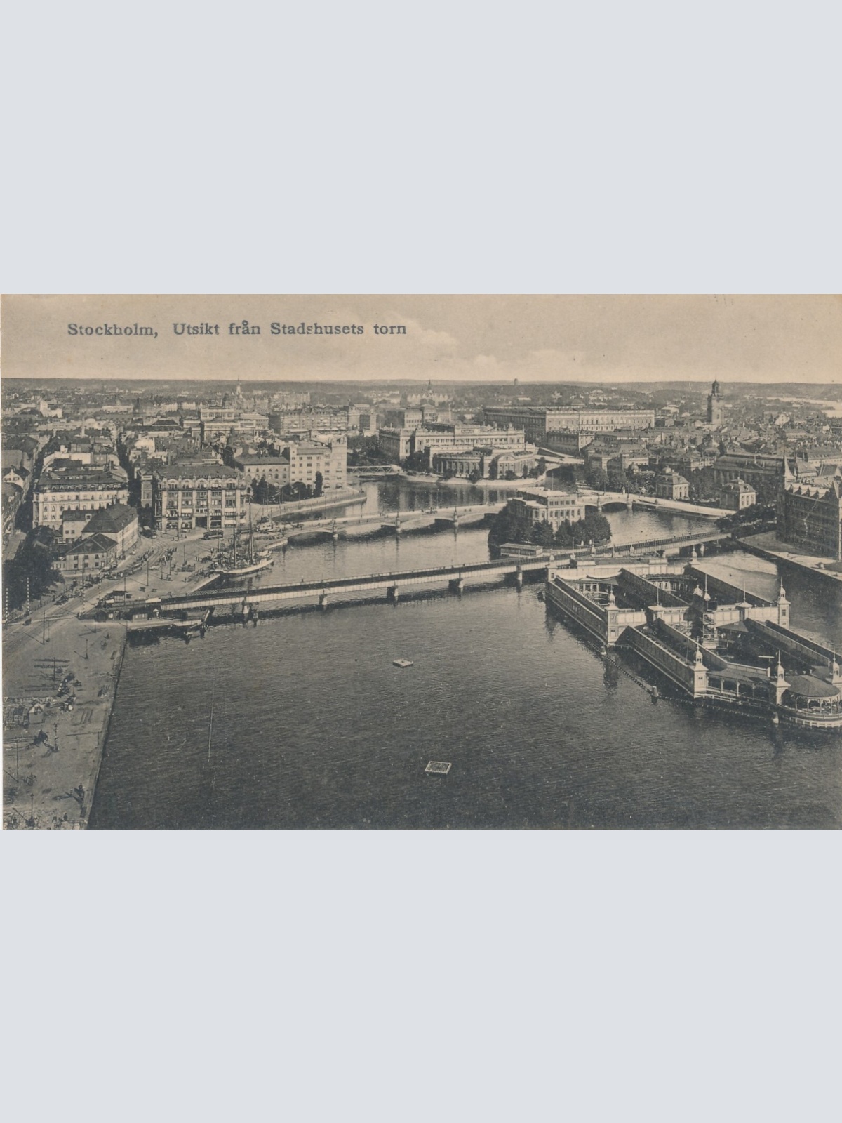 AK aus Stockholm Utsikt fran Stadshusets torn Schweden (7385)