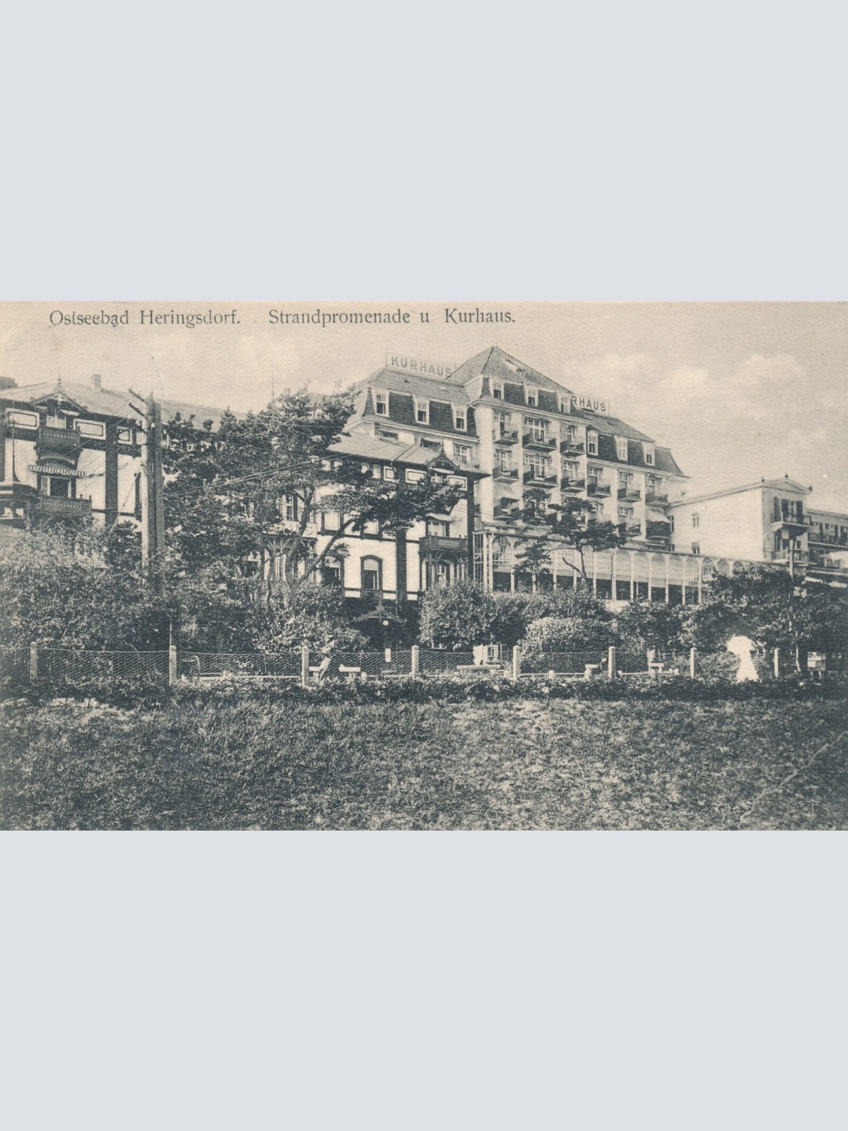 AK aus Heringsdorf mit Kurhaus Mecklenburg - Vorpommern Ansichtskarte (9206)