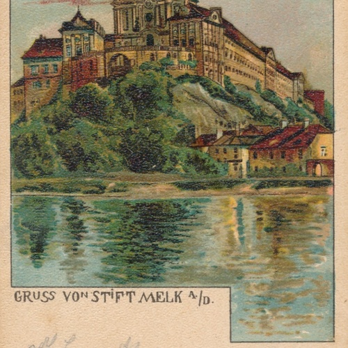 AK gruss vom Stift Melk Niederösterreich Ansichtskarte (9223)