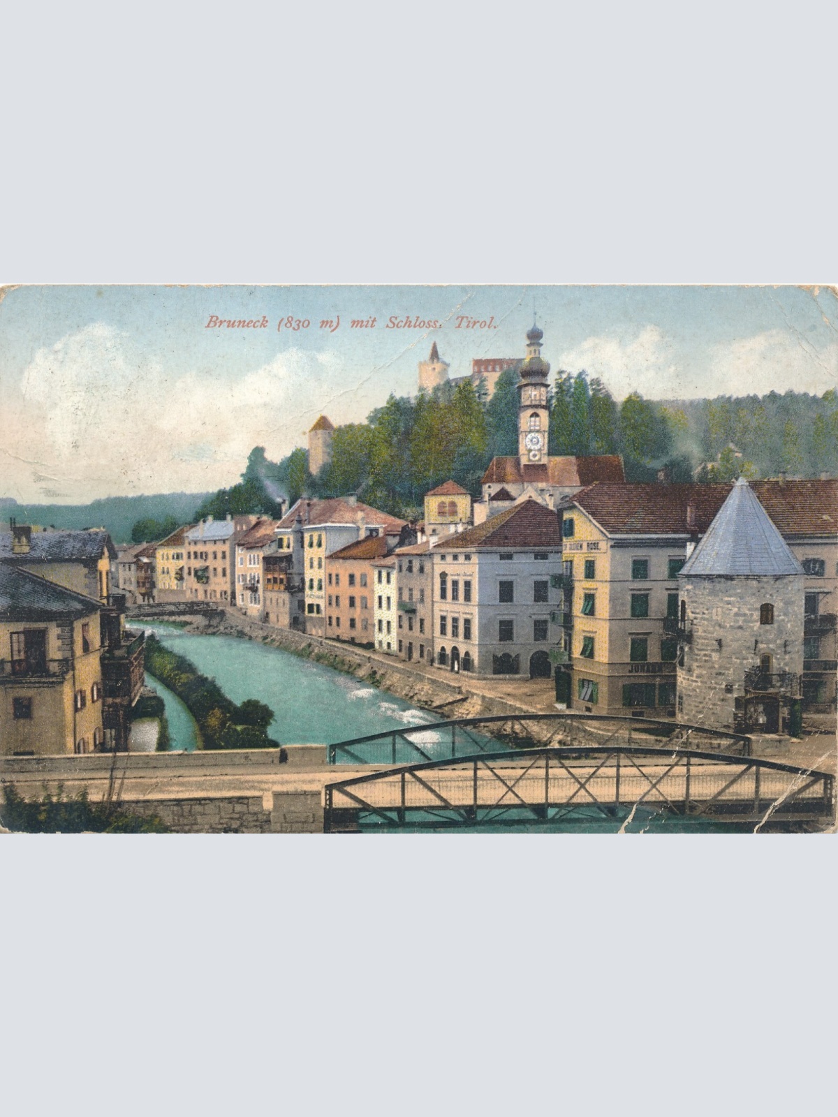 AK aus Bruneck Tirol mit Schloss Ansichtskarte (9233)