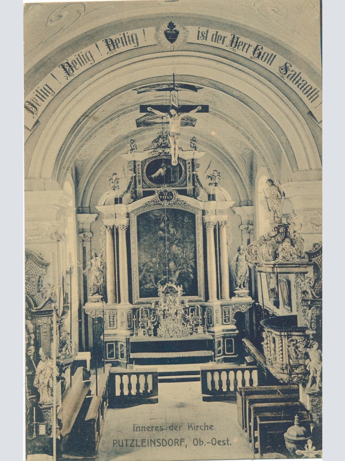 AK aus Putzleinsdorf Kircheninneres Oberösterreich Ansichtskarte (9236)