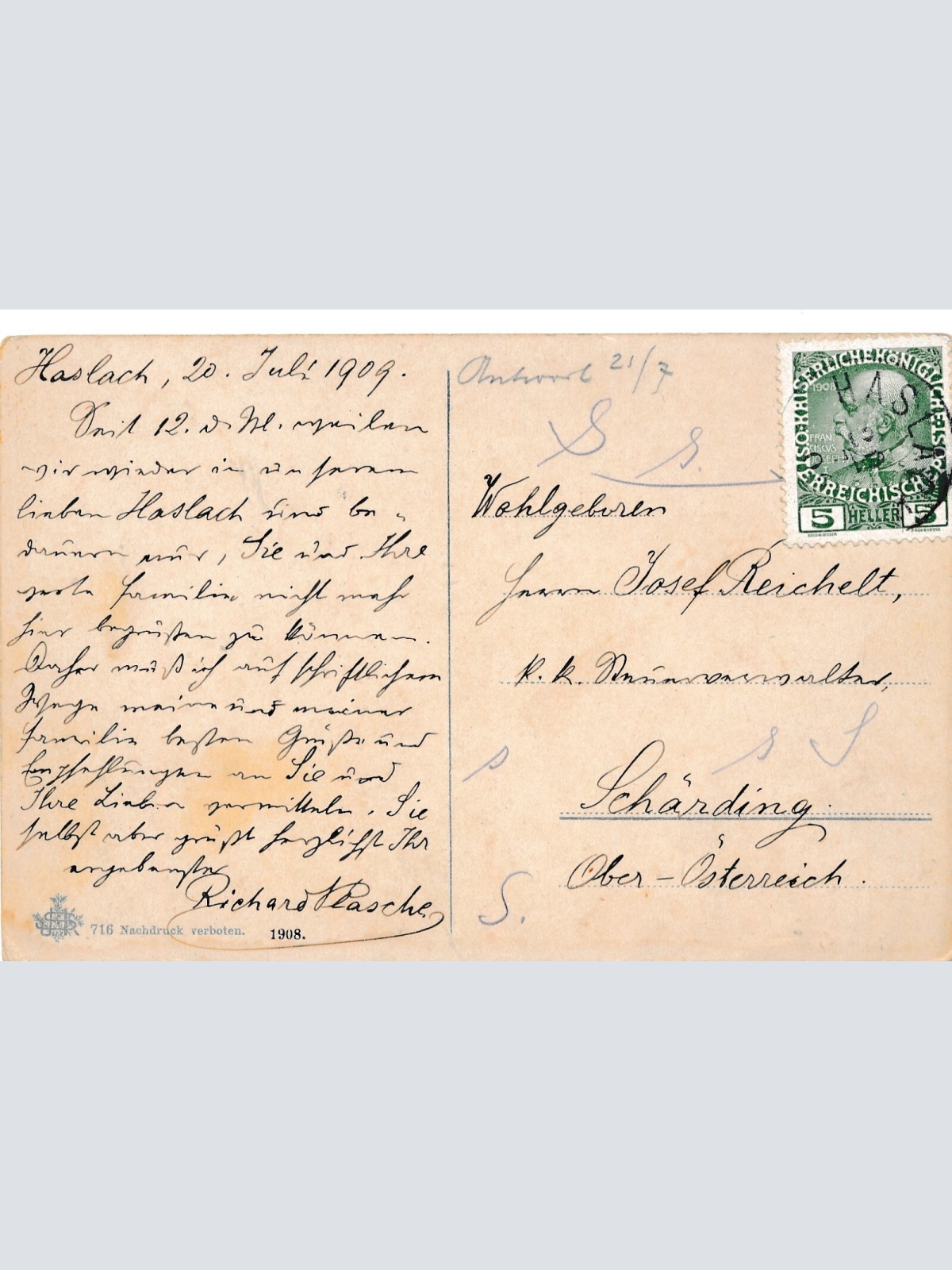 AK aus Haslach Oberösterreich (J44)