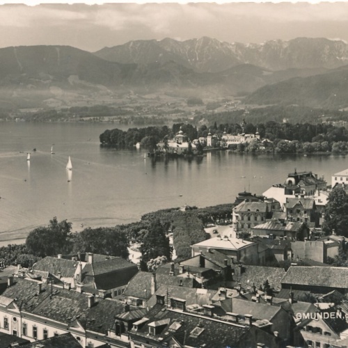 AK aus Gmunden Oberösterreich geg. Höllengebirge (J47)