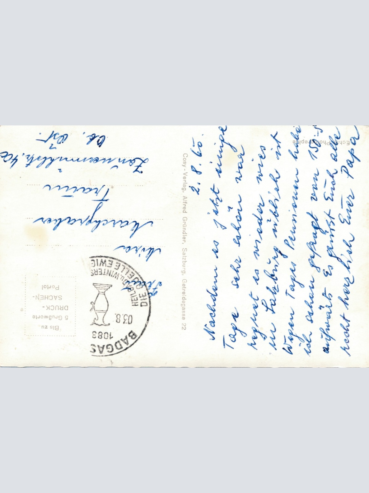 AK aus Bad Gastein Oberösterreich Kur-u. Sporthotel Mitteregger (J29)