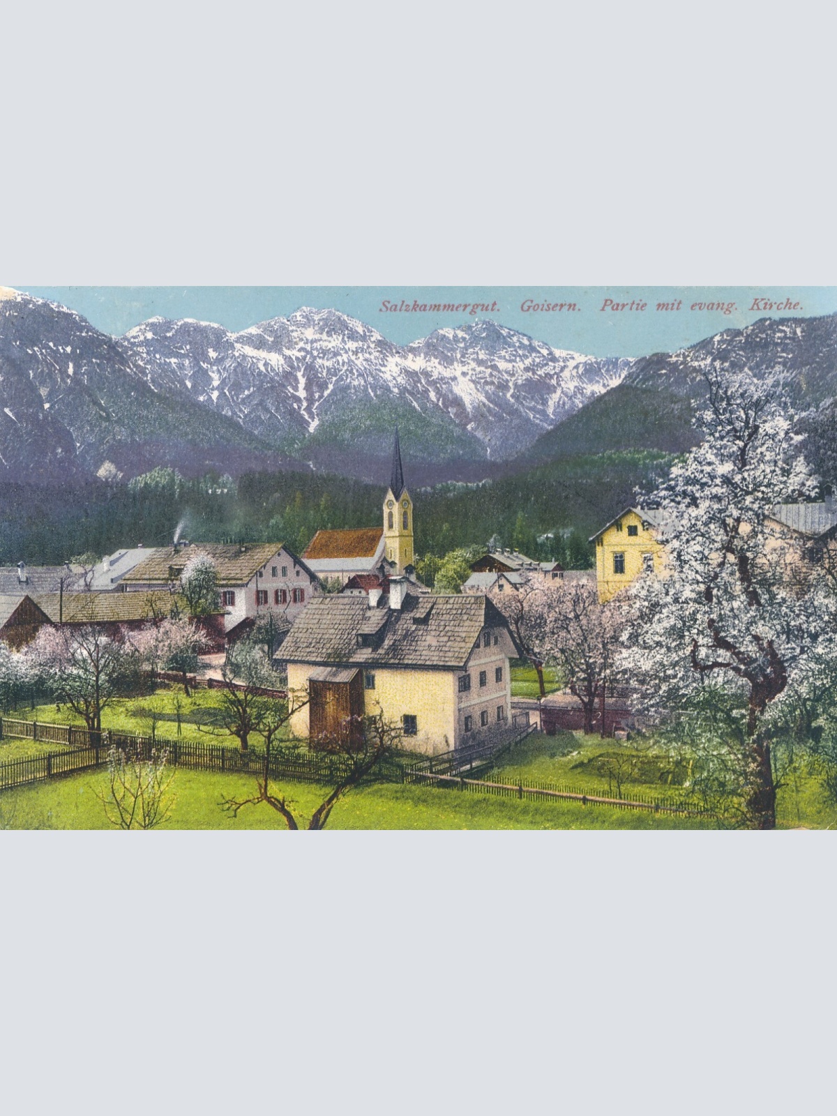 AK aus Goisern Oberösterreich mit evang. Kirche (J35)
