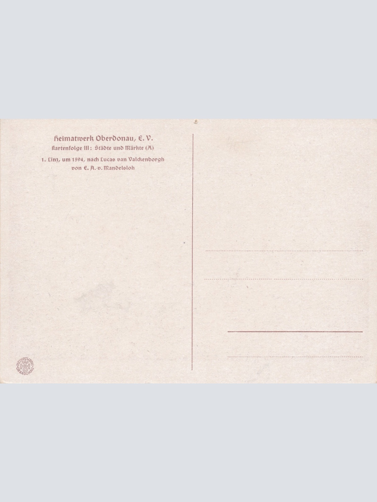 Künstler - AK Heimatwerk aus Linz an der Donau Oberösterr. Ansichtskarte (8958)