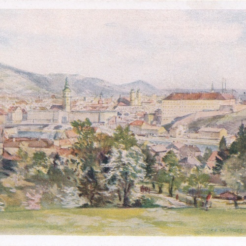 Künstler - AK Heimatwerk aus Linz an der Donau Oberösterr. Ansichtskarte (8964)