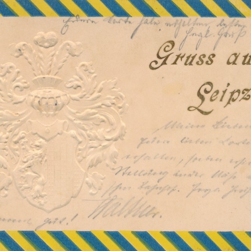 Präge - Karte aus Leipzig Sachsen Ansichtskarte (9062)