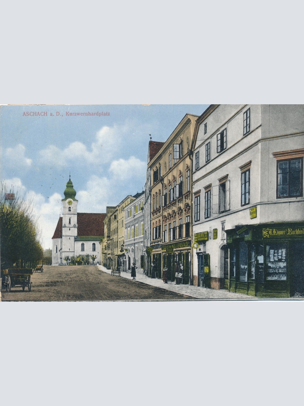 AK aus Aschach Kurzwarenhardplatz Oberösterreich Ansichtskarte (9084)