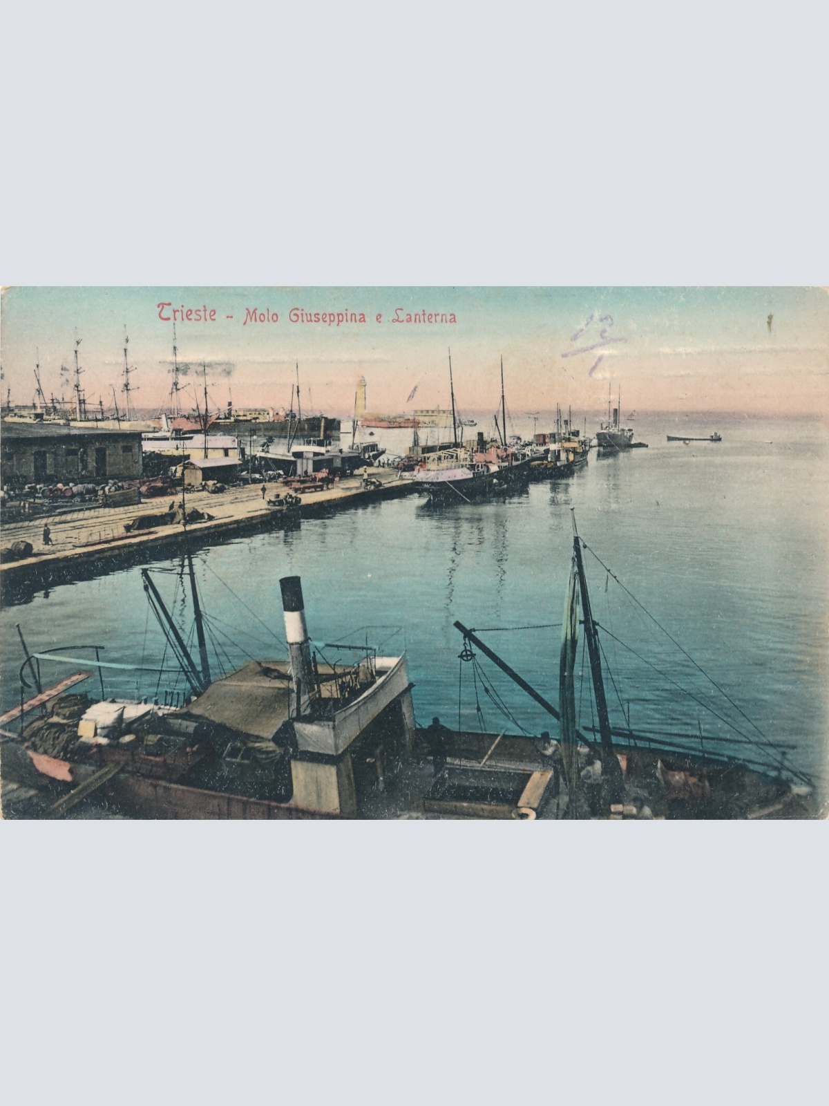 AK aus Trieste Molo Giuseppina Italien Ansichtskarte (9085)