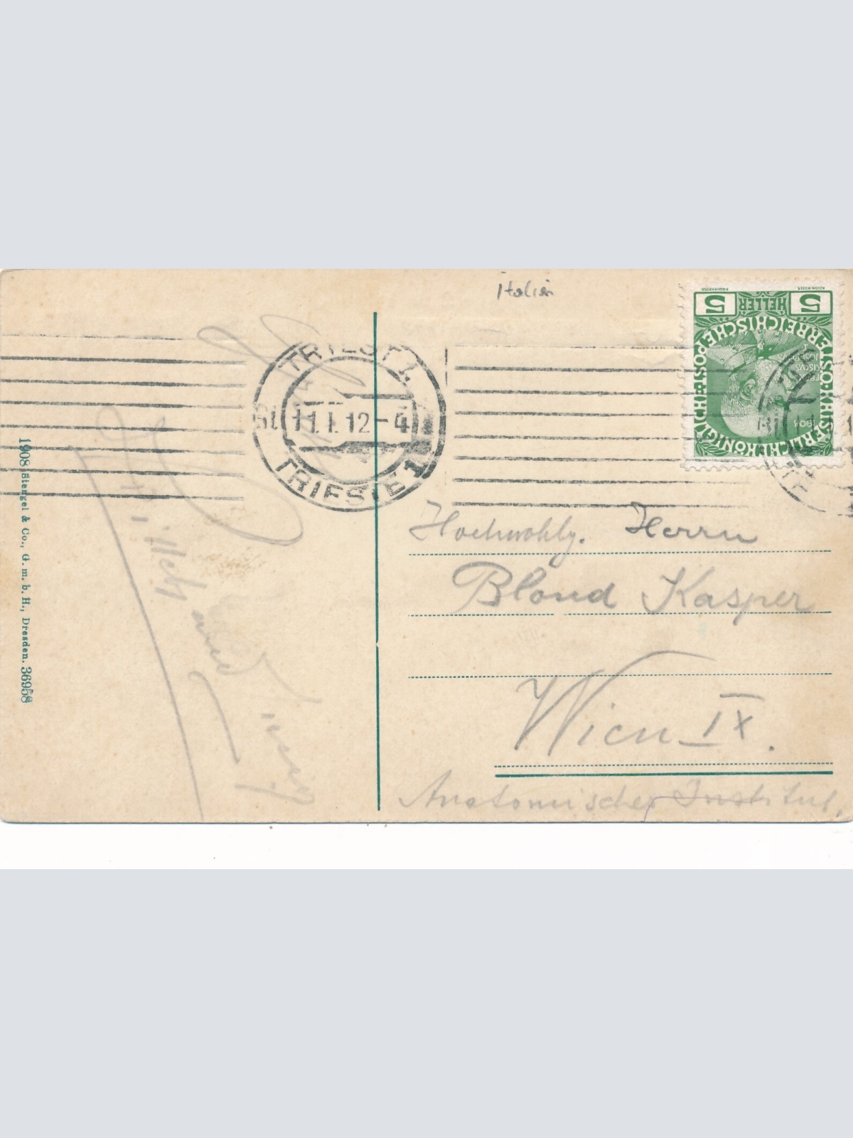 AK aus Trieste Molo Giuseppina Italien Ansichtskarte (9085)