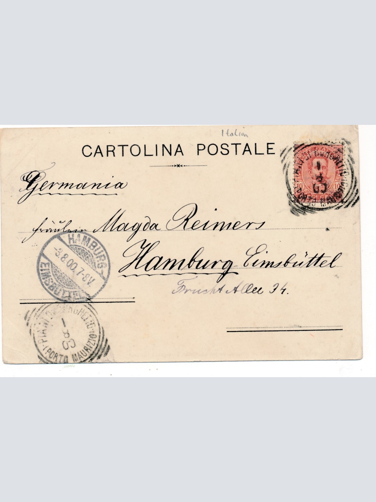 Litho - Karte aus Bordighera Madonna Garten Italien Ansichtskarte (9087)