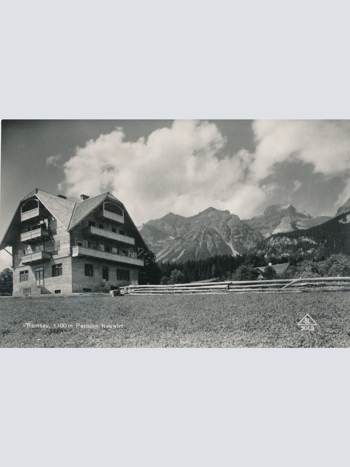 AK aus Ramsau mit Pension Neuwirt Steiermark Ansichtskarte (9076)