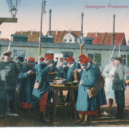 AK von den Gefangenen Franzosen Kriegsgefangene (9135)