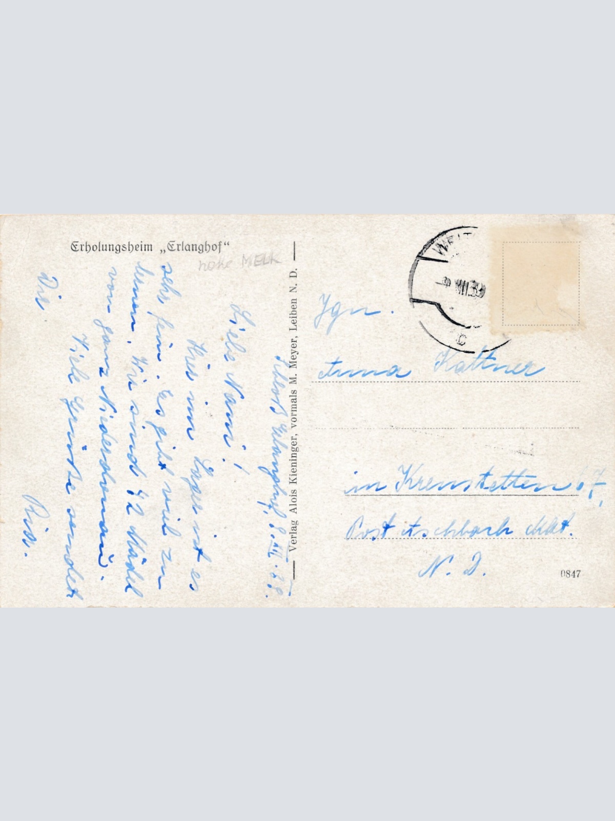 AK aus vom Erholungsheim Erlanghof Oberösterreich Ansichtskarte (9445)