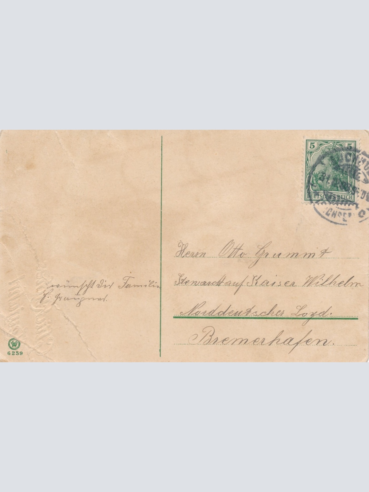 AK Glückliches Neujahr Matrose schwingt Fahne (9139)