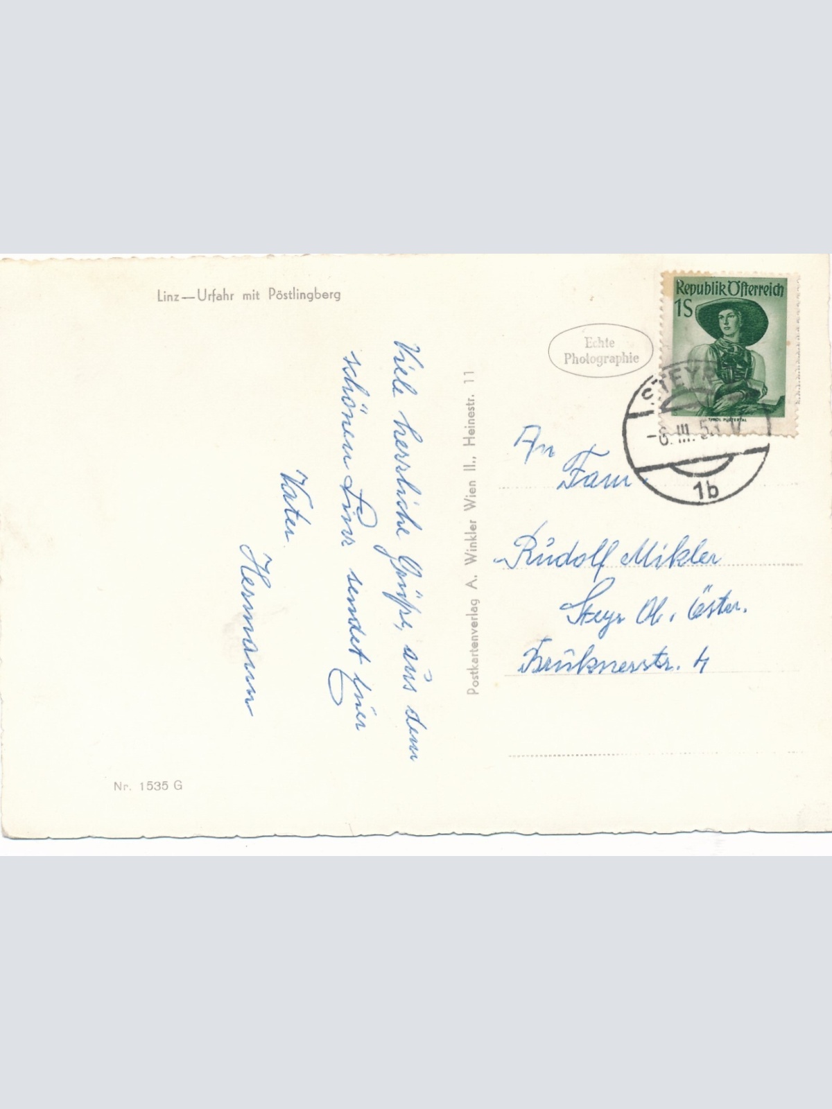 AK aus Linz an der Donau mit Dampfer Oberösterr. Ansichtskarte (9008)