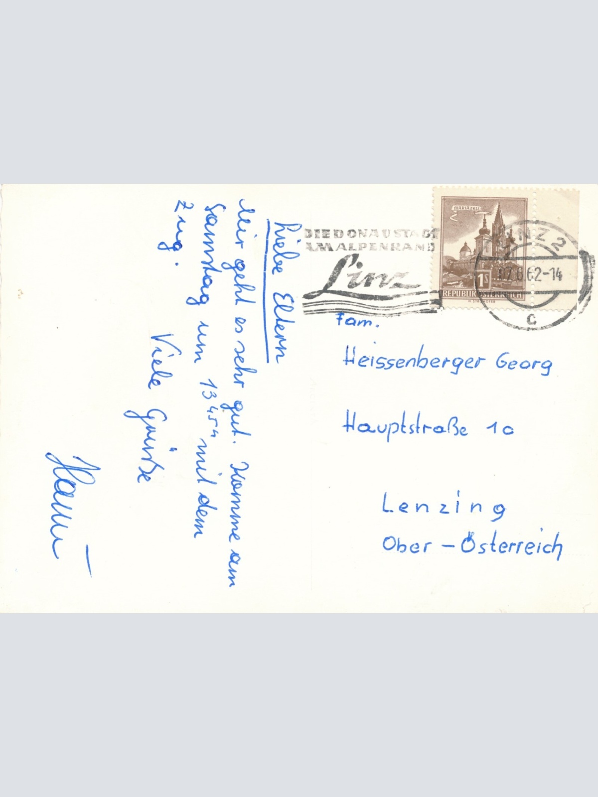 AK aus Linz an der Donau mit Schule Oberösterr. Ansichtskarte (8999)