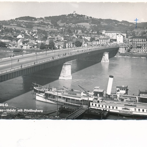 AK aus Linz an der Donau mit Dampfer Oberösterr. Ansichtskarte (9019)