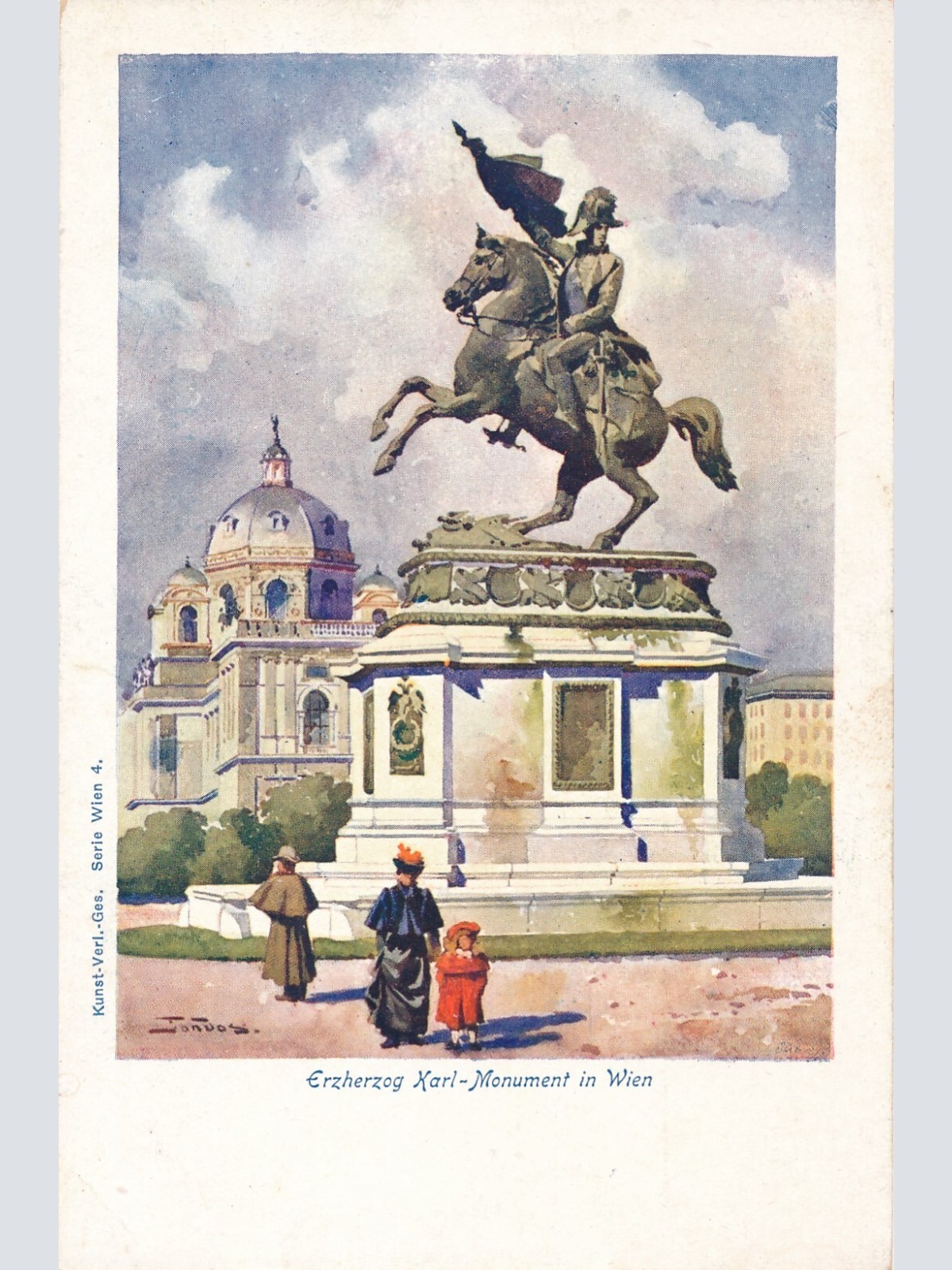 AK, Wien, Erzherzog Karl-Monument (S2361)