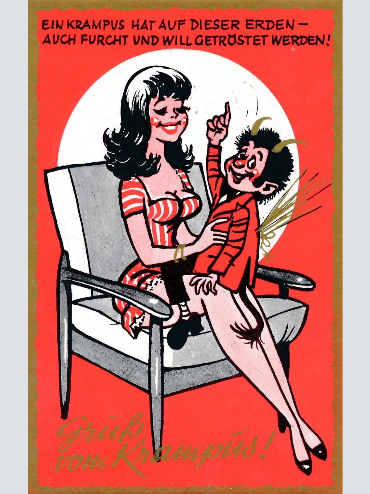 AK, Gruß vom Krampus, Ein Krampus hat auf dieser Erden (S2355)