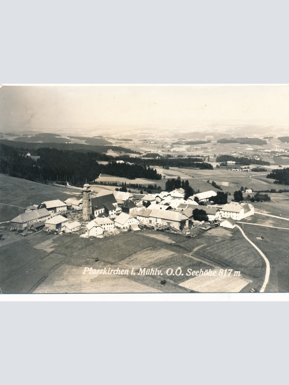 AK aus Pfarrkirchen Fliegeraufnahme Oberösterr. Ansichtskarte (9041)