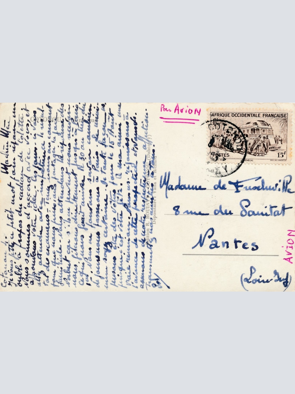 AK aus Cotonou Straßenansicht Benin Westafrika (7954)