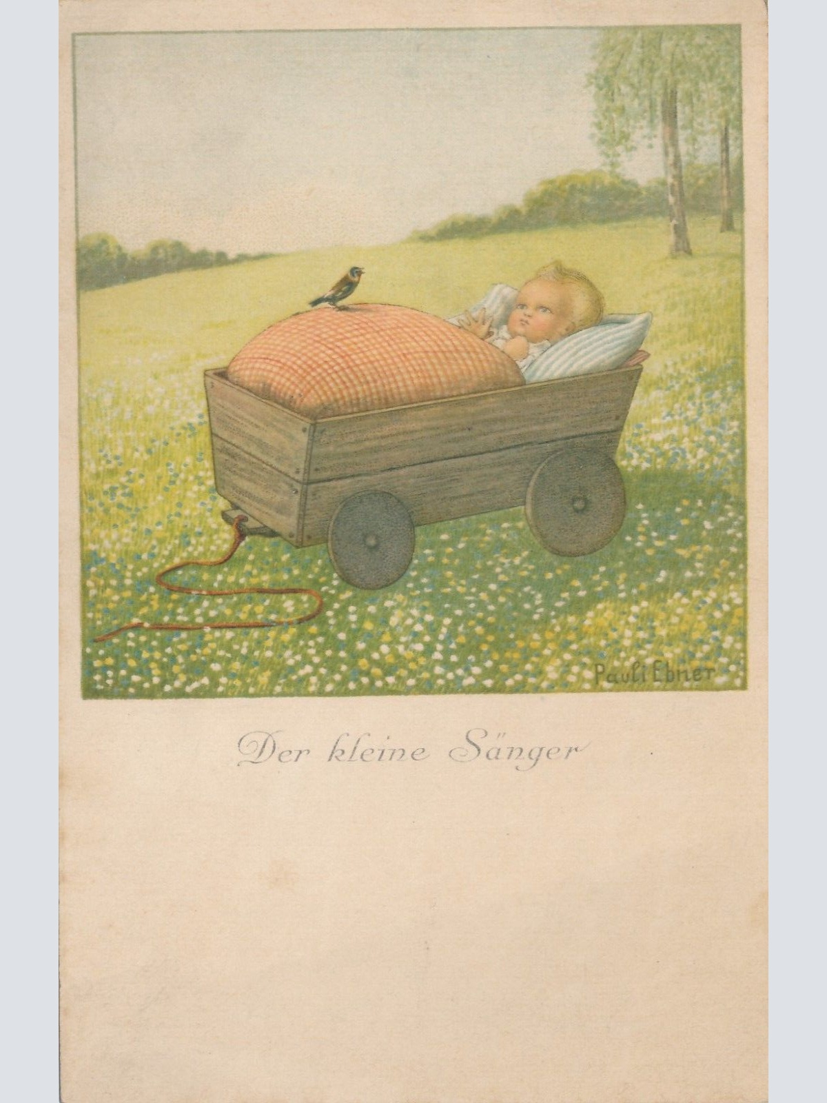 Künster - Karte von Pauli Ebner Der Kleine Sänger (8071)